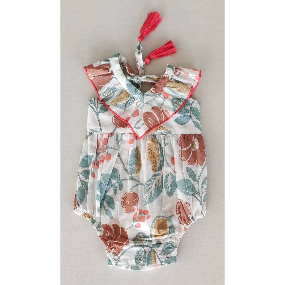 NEW YO BABY girl's floral print bubble dress in white
